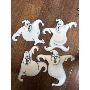 Vintage Beistle Co Halloween embossed‎ Die Cut Lot Of 4 Made In USA Ghosts